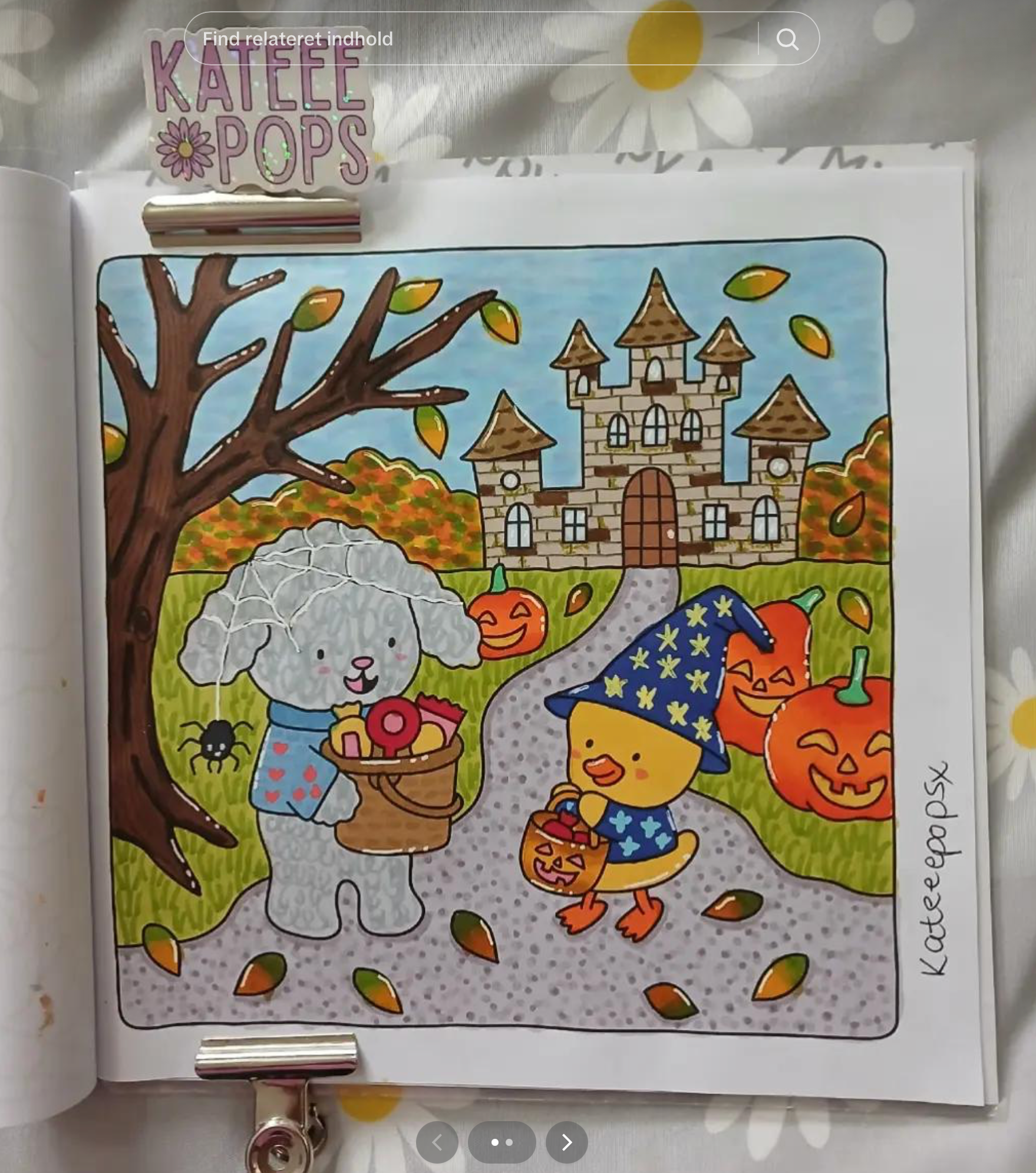 Fuzzy Halloween Buddies coloring page colored in – fun Halloween gift for all ages
Sh